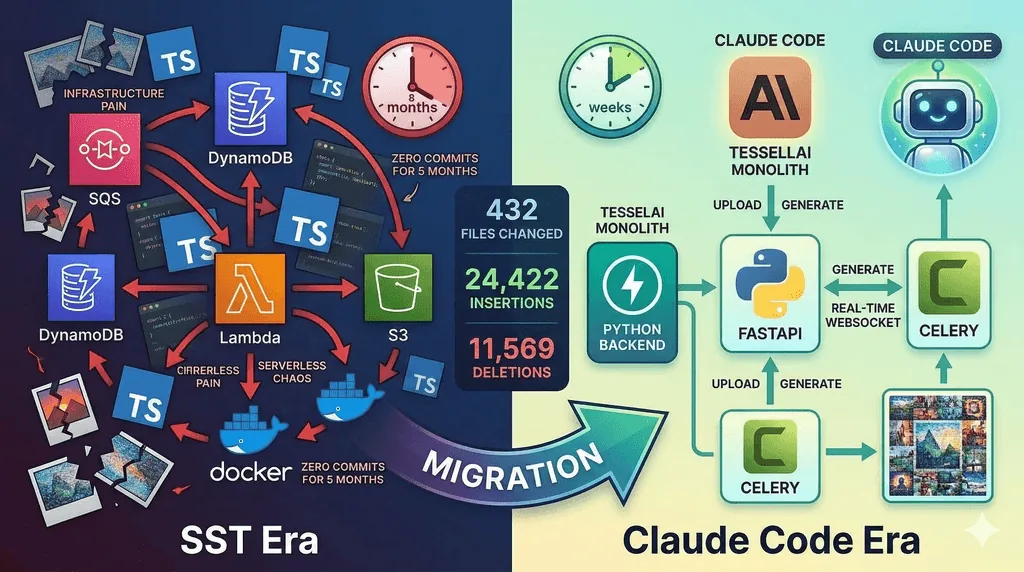 Ich habe Claude Code benutzt, um meine Full-Stack-App von Serverless auf Monolith zu migrieren
